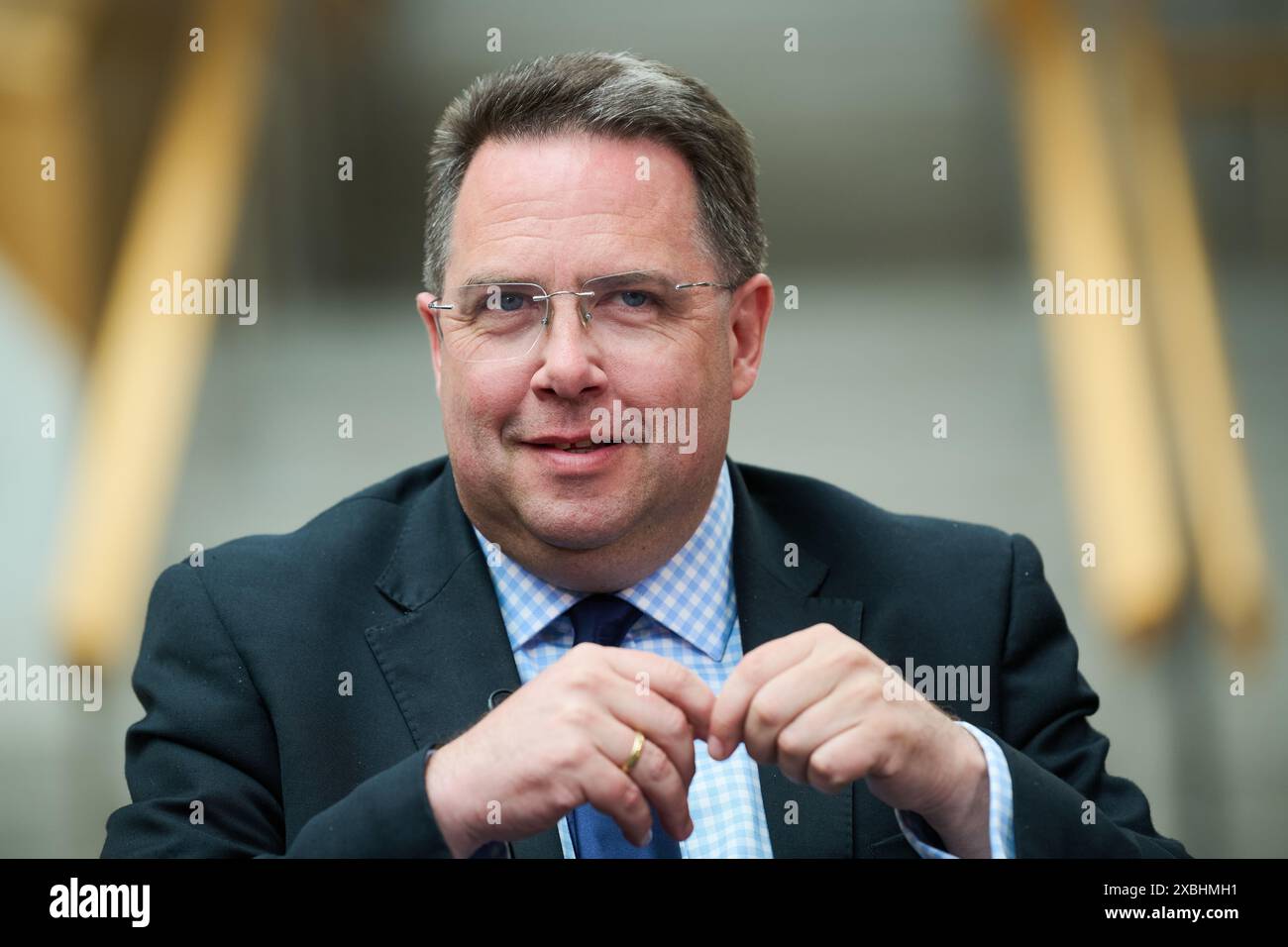 Edinburgh Schottland, Vereinigtes Königreich 12. Juni 2024. Die schottische Konservative und Unionistische Partei Craig Hoy im schottischen Parlament. Credit sst/alamy Live News Stockfoto