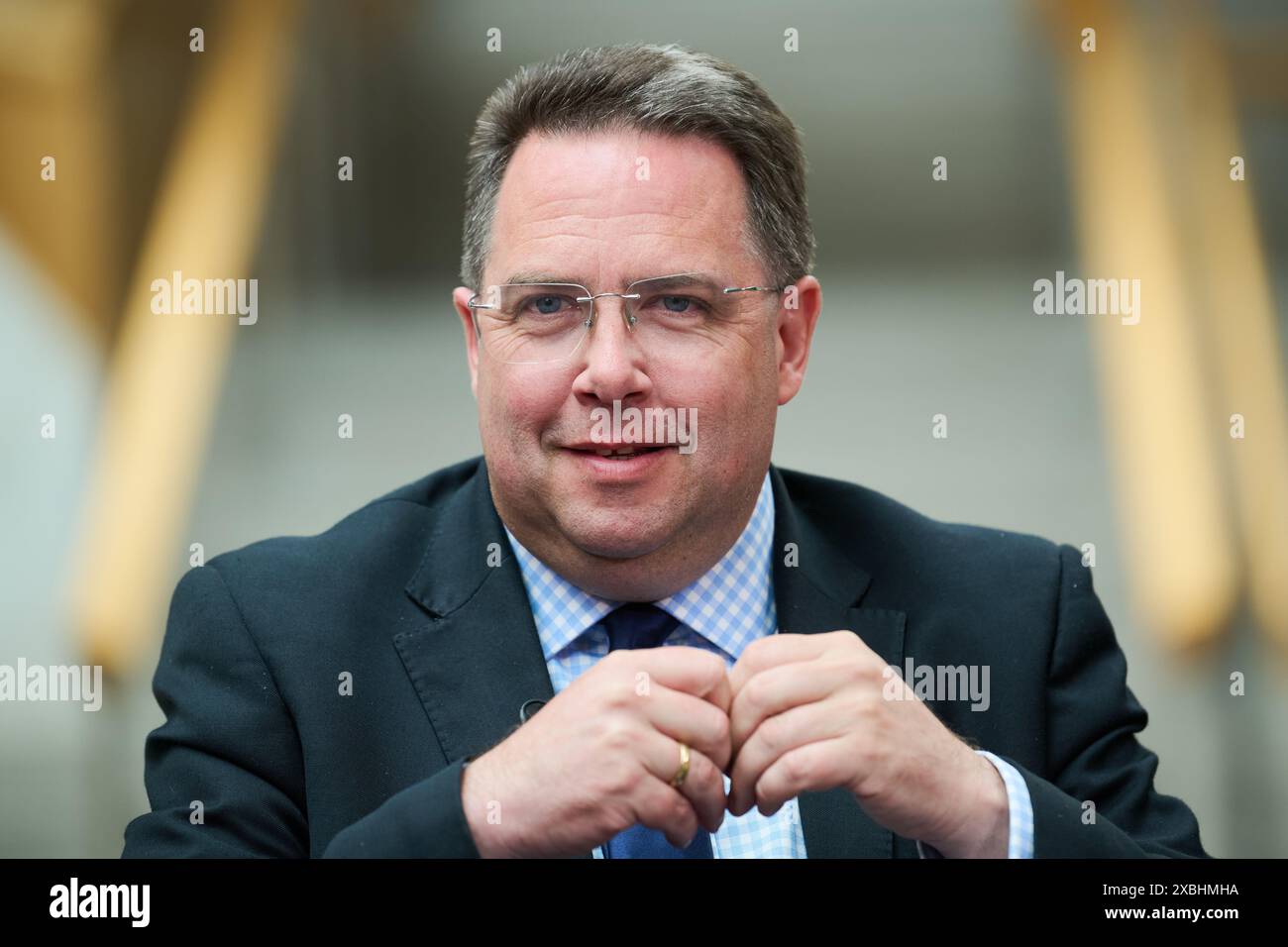 Edinburgh Schottland, Vereinigtes Königreich 12. Juni 2024. Die schottische Konservative und Unionistische Partei Craig Hoy im schottischen Parlament. Credit sst/alamy Live News Stockfoto
