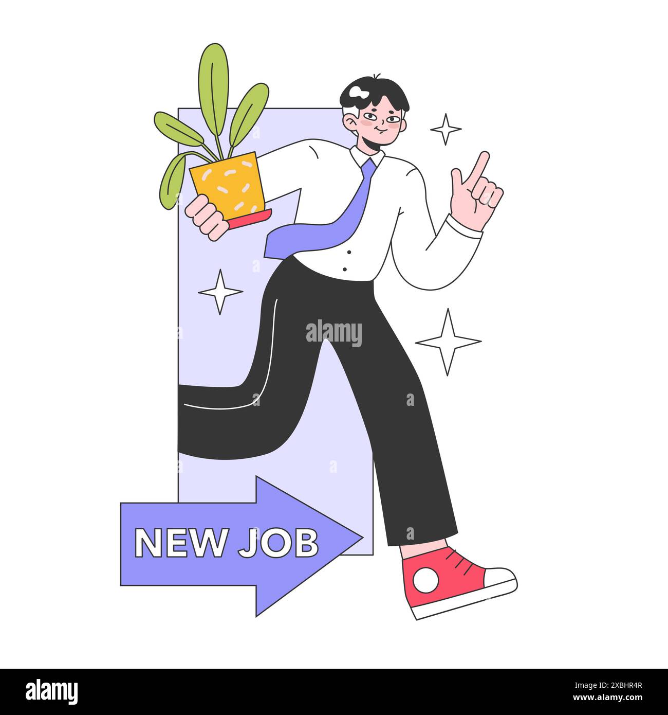 Neues Stellenangebot. Junger Erwachsener Manager oder Arbeitnehmer, der einen Arbeitsplatz