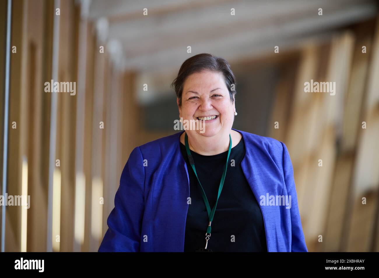 Edinburgh Schottland, Vereinigtes Königreich 12. Juni 2024. Scottish Labour Jackie Baillie MSP im schottischen Parlament. Credit sst/alamy Live News Stockfoto