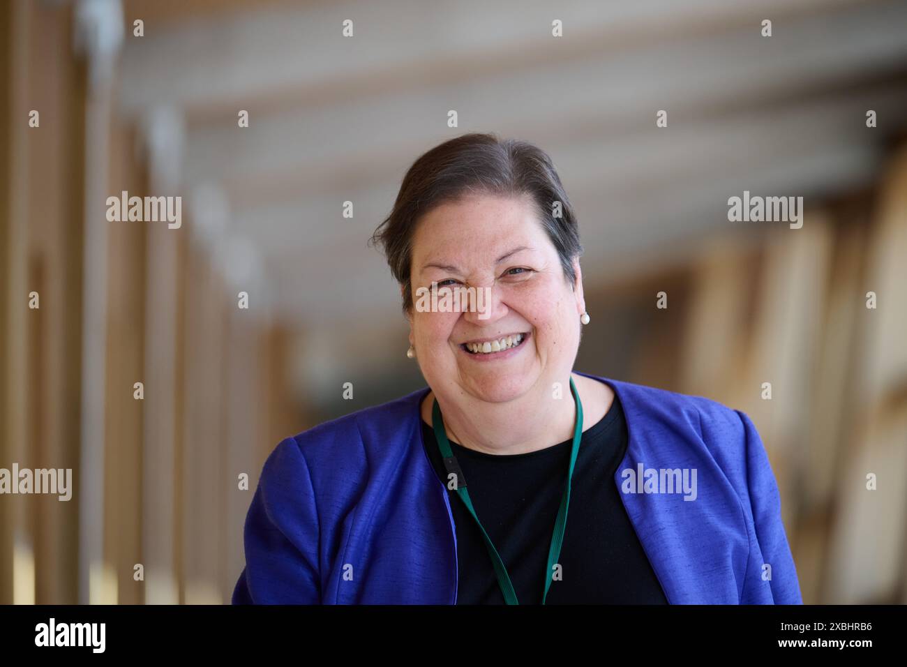 Edinburgh Schottland, Vereinigtes Königreich 12. Juni 2024. Scottish Labour Jackie Baillie MSP im schottischen Parlament. Credit sst/alamy Live News Stockfoto