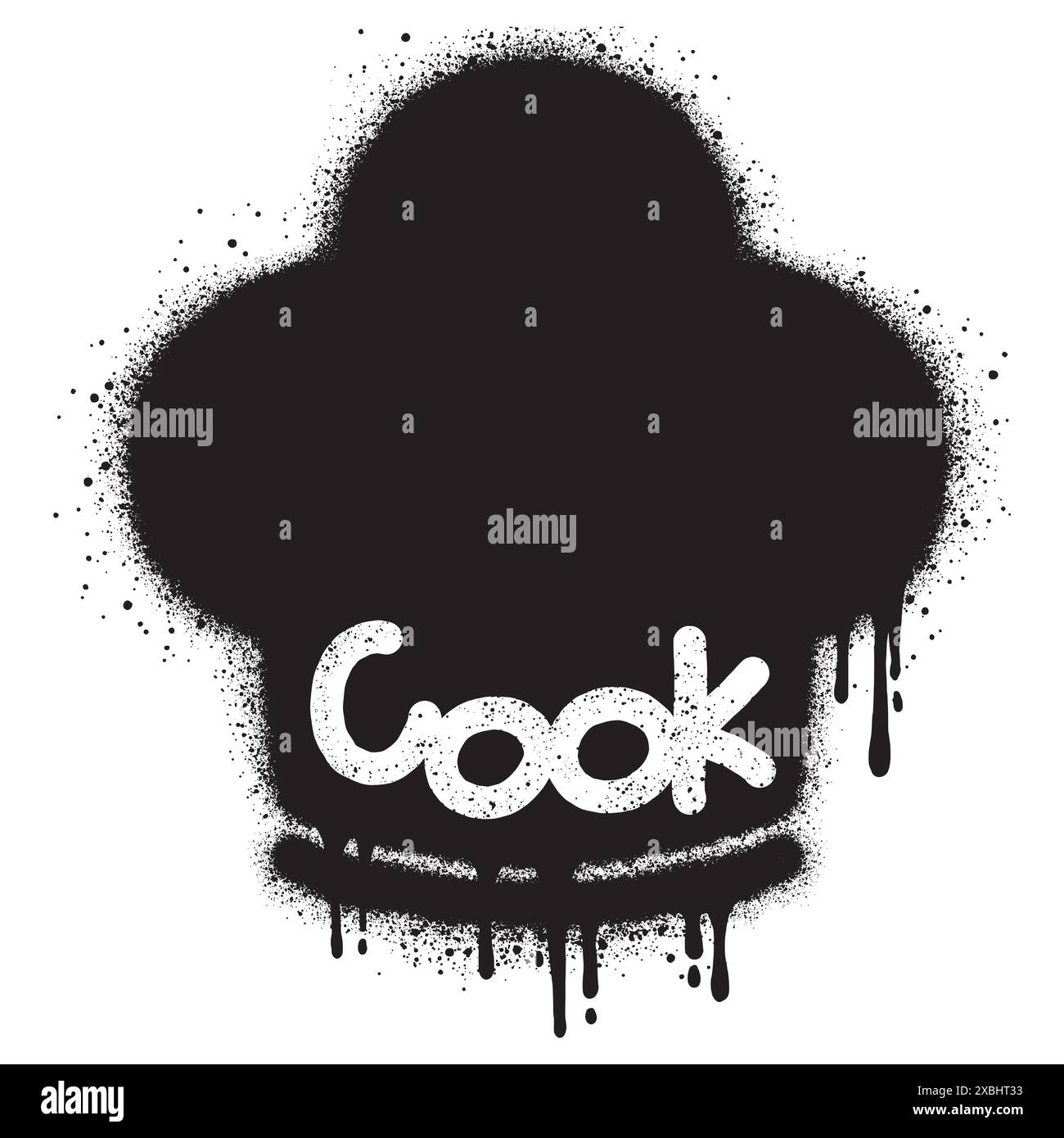 Graffiti mit schwarzer Sprühfarbe. Stock Vektor