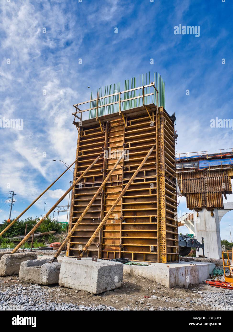I-70 I-71 Highway Split Construction in Downtown Columbus Ohio 2024 Stockfoto