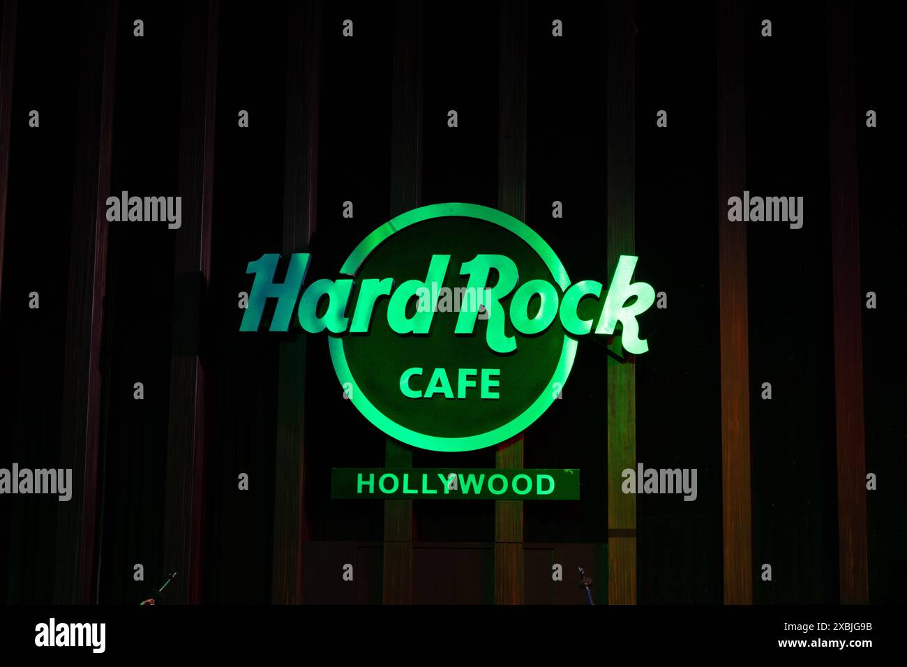 Hard Rock Cafe Led-Leuchtschild Stockfoto