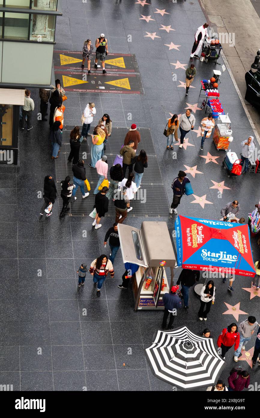 Hollywood Walk of Fame, Hollywood Boulevard Los Angeles Kalifornien USA Stockfoto