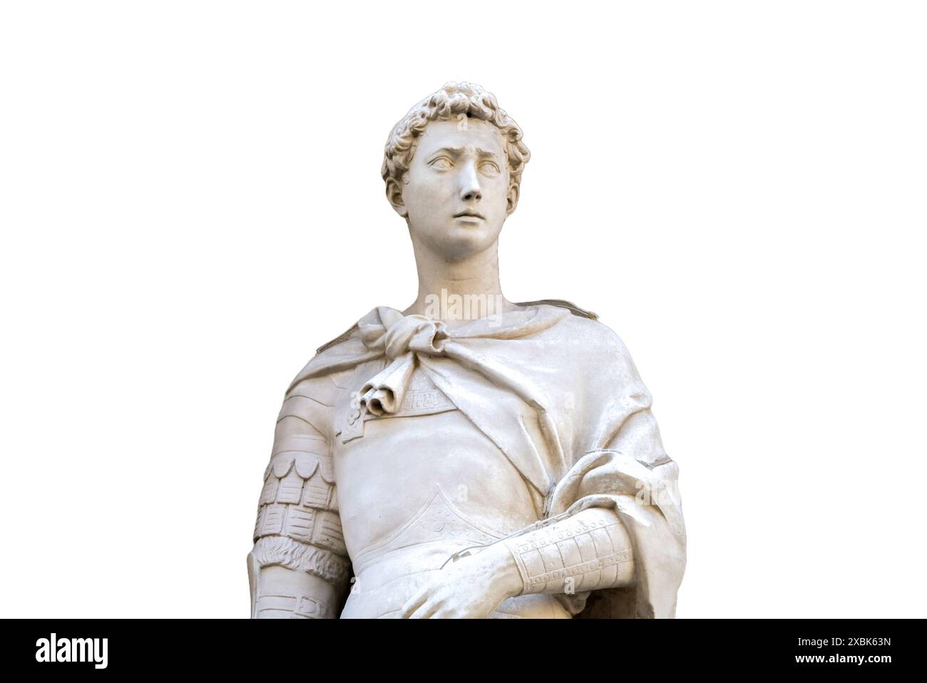 st. George von Donatello Skulptur, Renaissance-Statuen in Florenz isoliert auf transparentem weißem Hintergrund, PNG-Bild transparenter Hintergrund Stockfoto