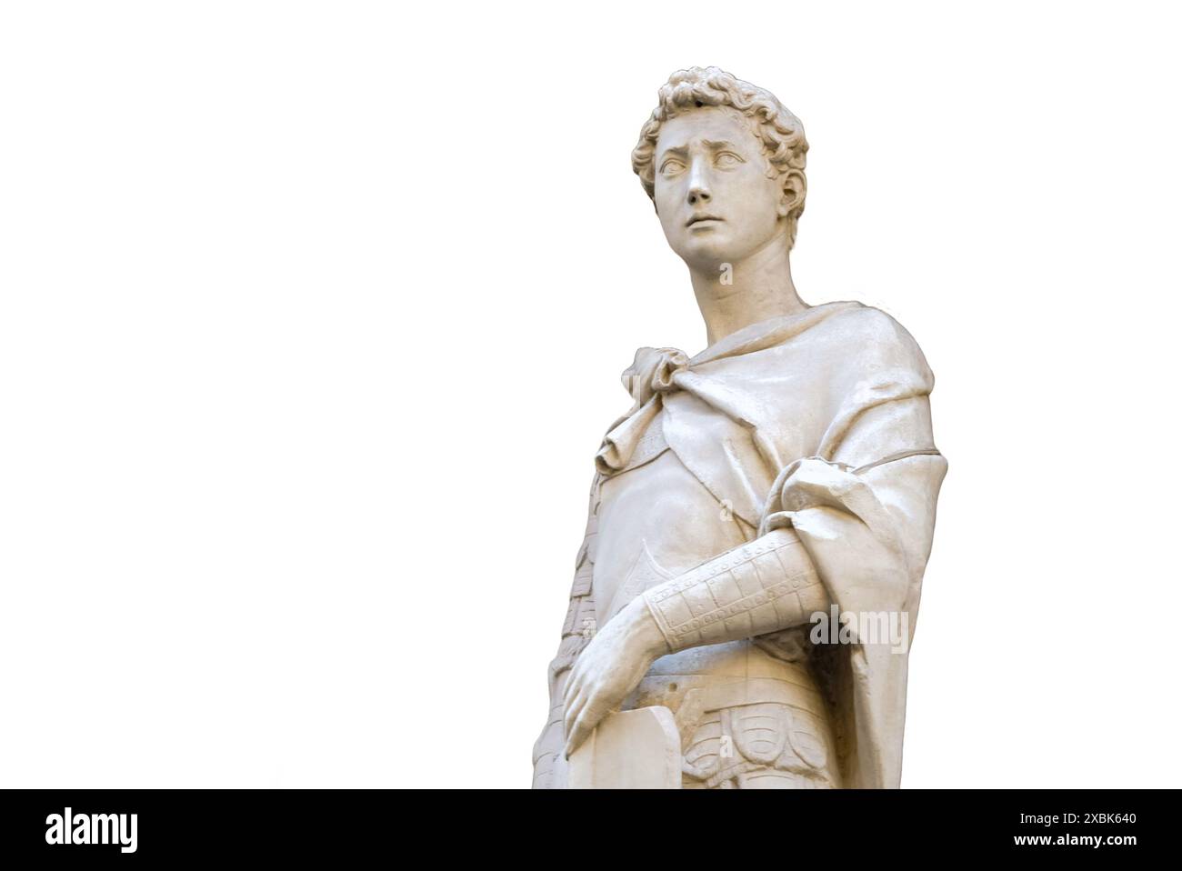 st. George von Donatello Skulptur, Renaissance-Statuen in Florenz isoliert auf transparentem weißem Hintergrund, PNG-Bild transparenter Hintergrund Stockfoto