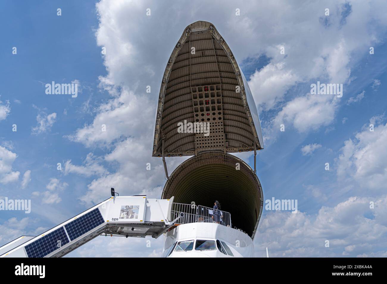 Frachtflugzeug Airbus A300-600ST/Beluga. Stockfoto