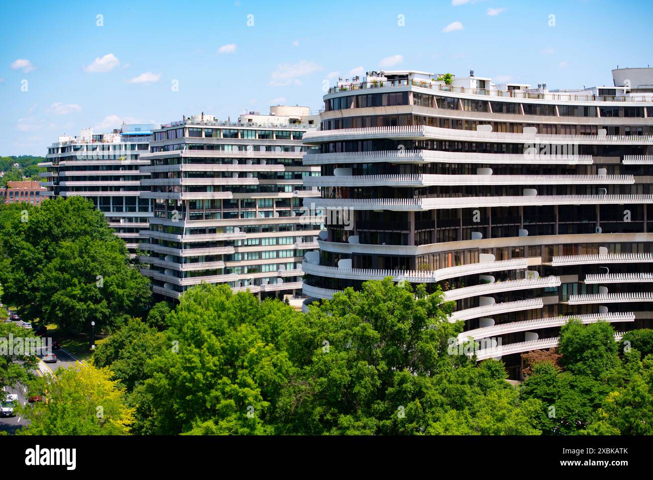 USA Washington DC The Watergate Hotel and Apartmentkomplex - Ort des Nixon Watergate Break in Stockfoto