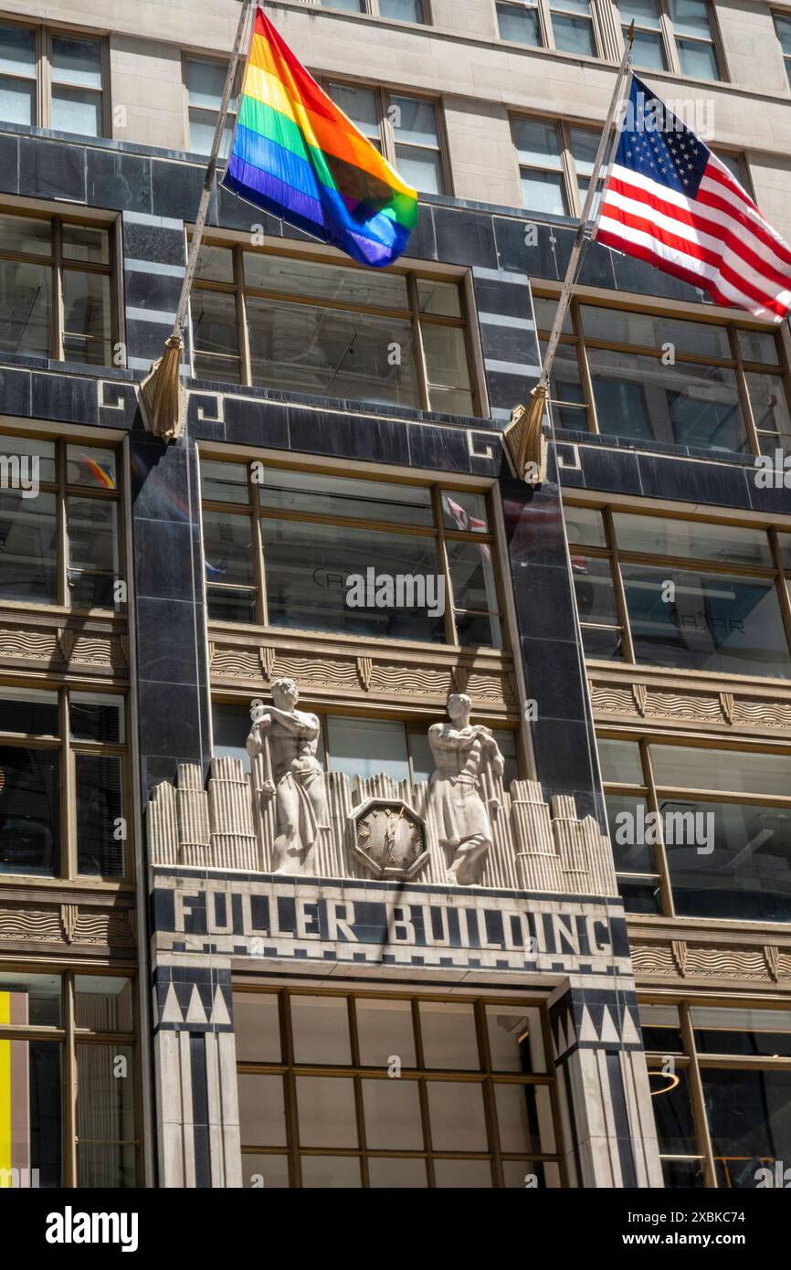 Das Wahrzeichen Fuller Building befindet sich an der 41 E. 57th Street in New York City, USA 2024 Stockfoto