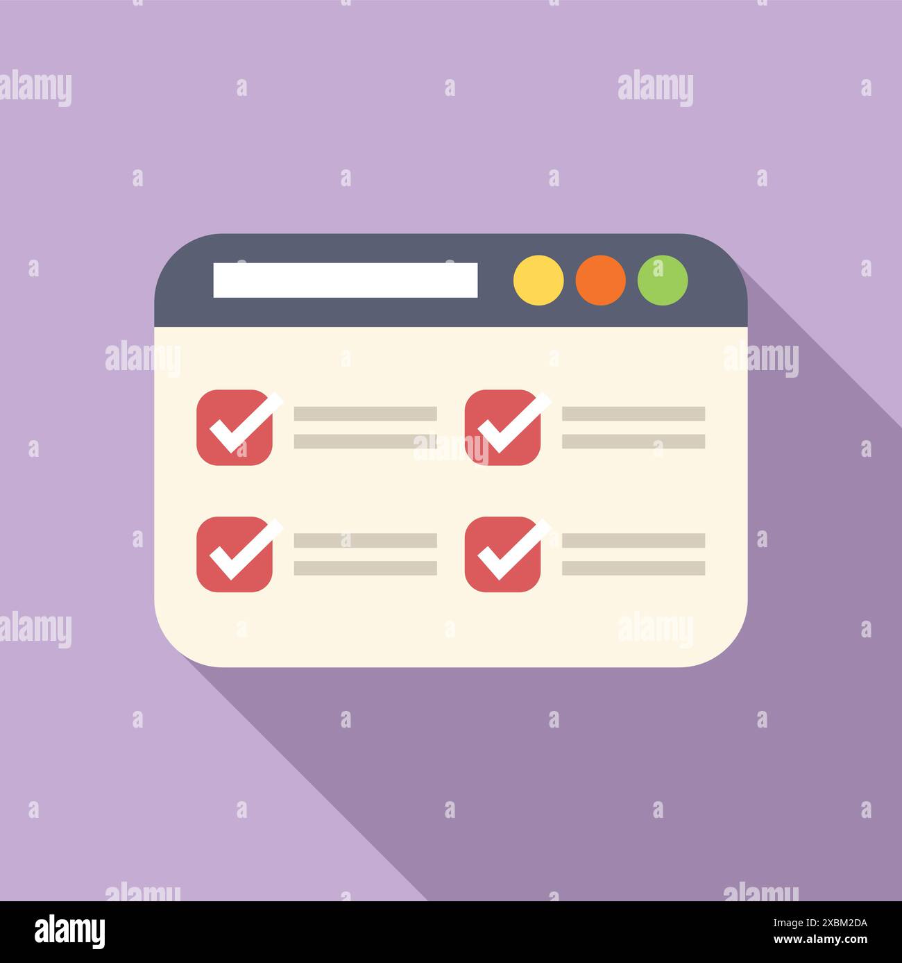 Das Online-Umfrageformular mit allen Fragen wurde beantwortet und geprüft Stock Vektor Das Online-Umfrageformular mit allen Fragen wurde beantwortet und geprüft Stock Vektor