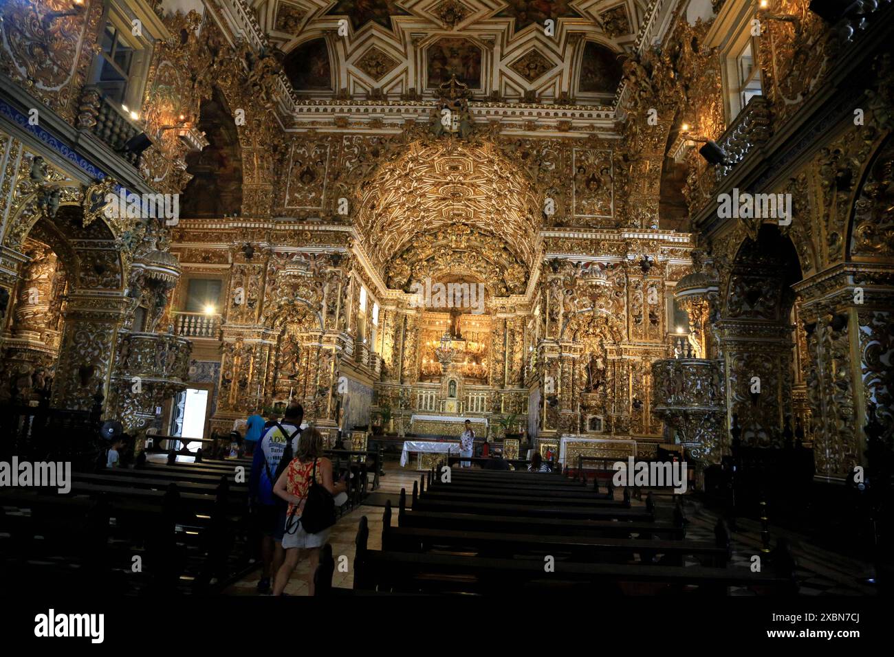 Kirche und Kloster von San Francisco salvador, bahia, brasilien - 8. Mai 2023: Blick auf die Kirche und das Kloster von Sao Francisco in der Region Historic Center in der Stadt Salvador. SALVADOR BAHIA BRASILIEN Copyright: XJoaxSouzax 080523JOA021261 20240613 Stockfoto