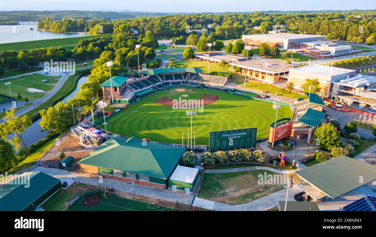Clemson, SC - 9. Juni 2024: Doug Kingsmore Stadium, Heimstadion des Clemson Baseballs auf dem Clemson University Campus Stockfoto
