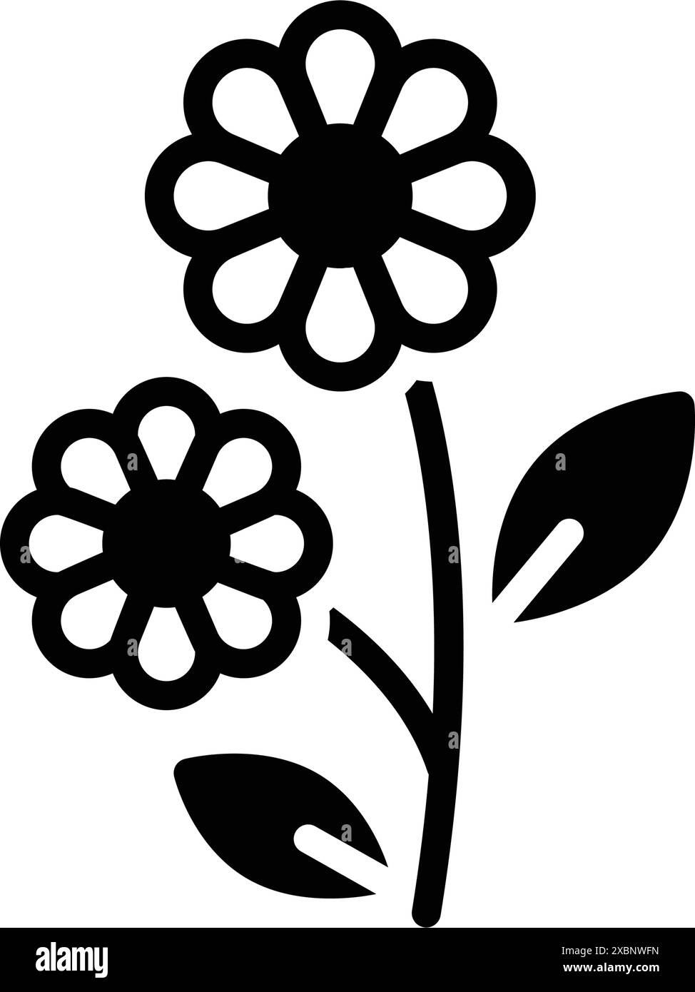 Symbol für Blumen, Blüte Stock Vektor