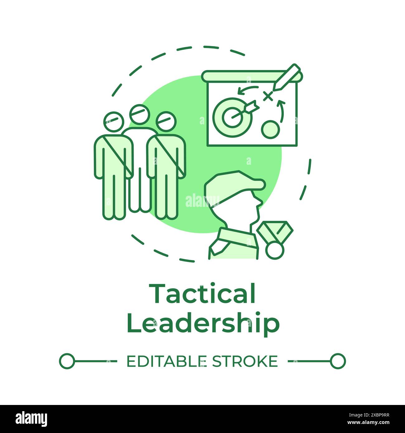 Symbol für das grüne Konzept der taktischen Führung Stock Vektor