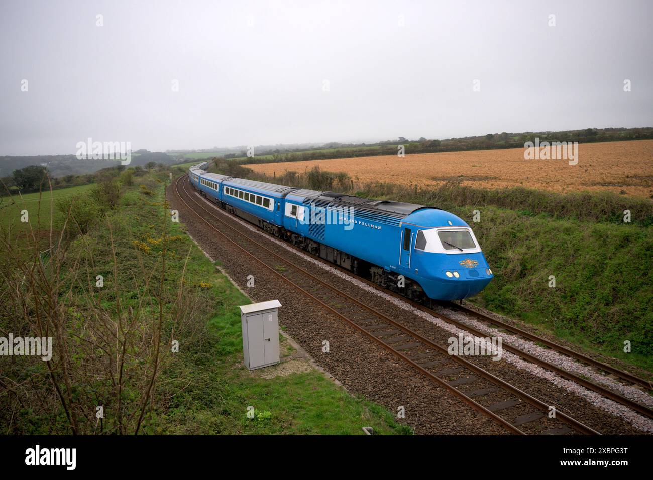 Torbay und Dartmouth Pullman, Penzance nach Kingswear und zurück. Gesehen hier in Gwinear in Cornwall Stockfoto