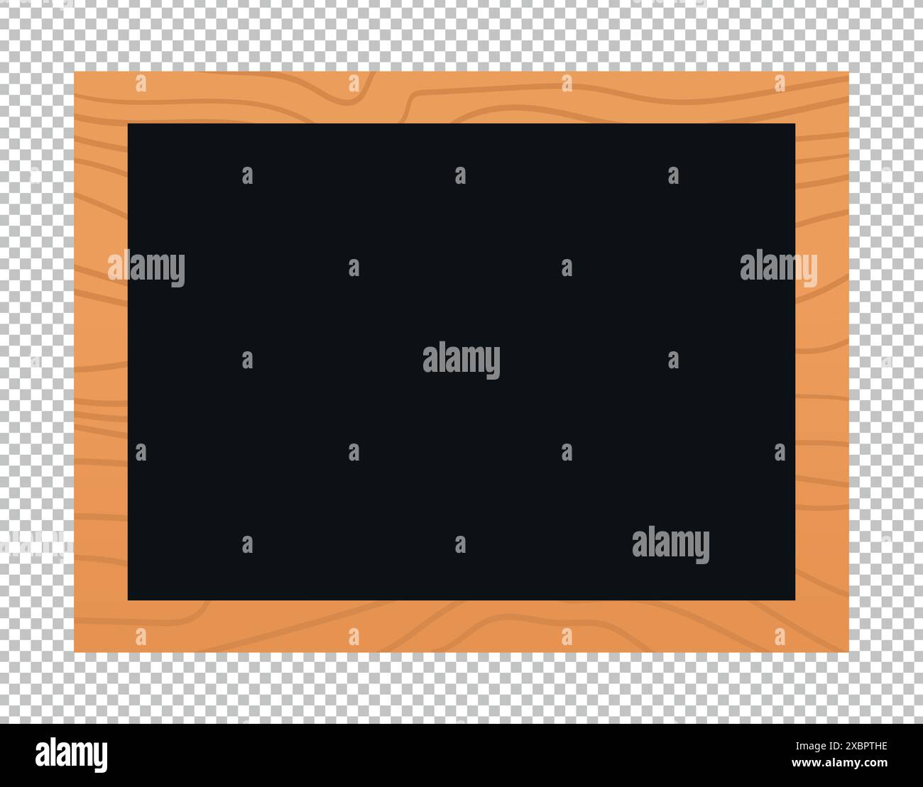 Leere hölzerne, gerahmte Tafel ein leerer Platz. Vektorabbildung Stock Vektor