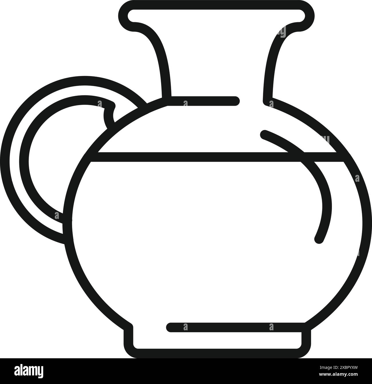 Antike griechische Töpferkanne mit Wasser, ausgestellt in einem Museum Stock Vektor