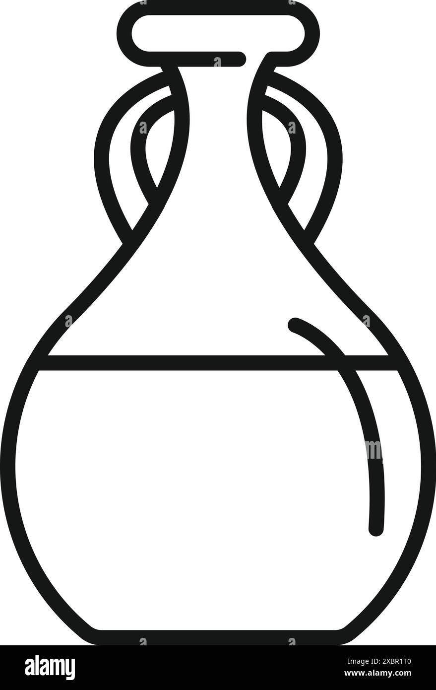 Strichkunstsymbol einer antiken griechischen Vase, perfekt für Geschichte oder Museumsinhalte Stock Vektor