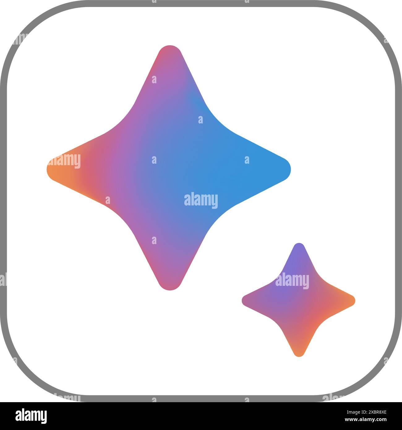 Google Bard Chatbot-Symbol auf weißem Hintergrund, Vektorillustration. Bard ist ein konversationaler, generativer Chatbot für künstliche Intelligenz, der von entwickelt wurde Stock Vektor