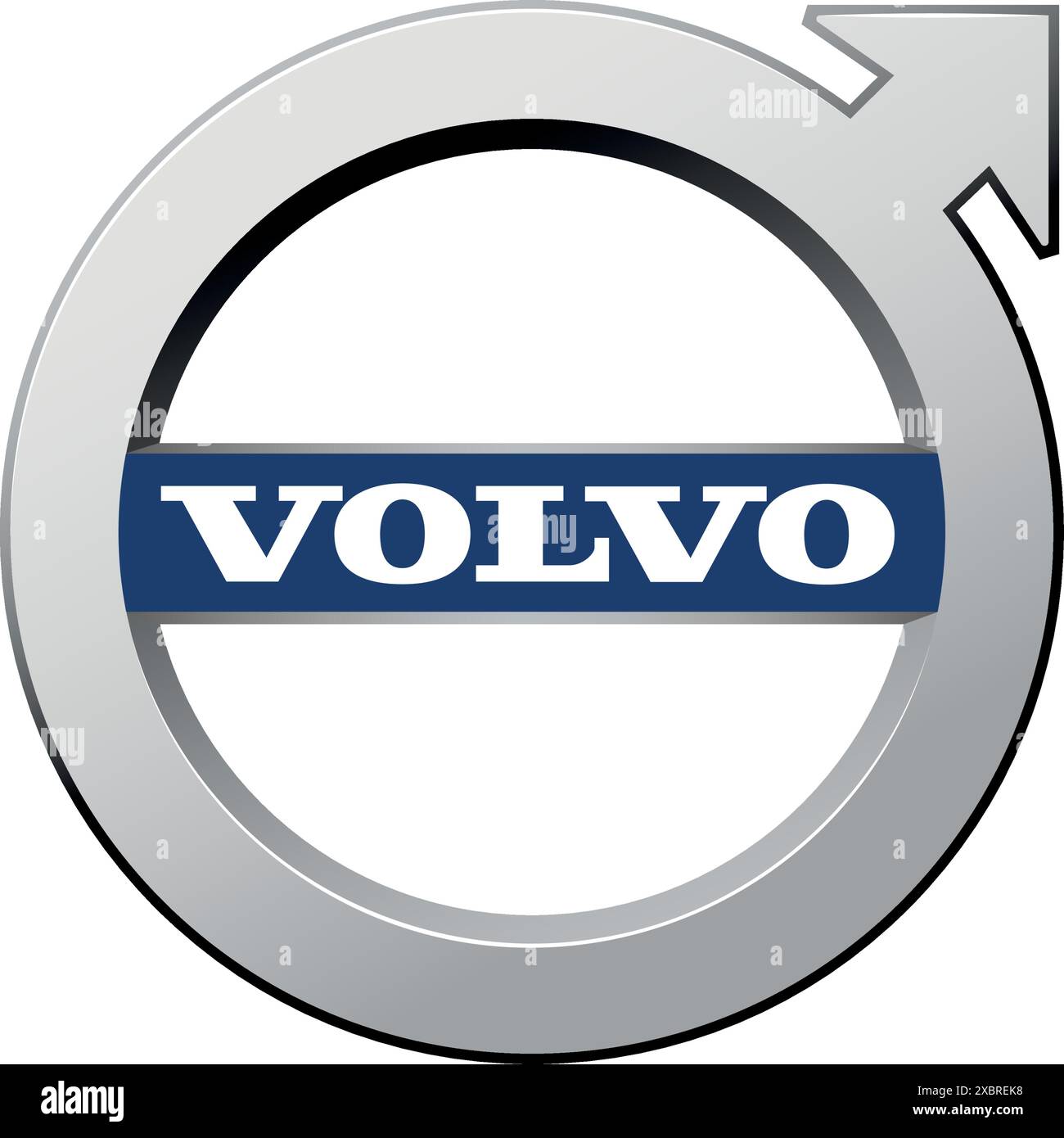 Volvo-Logo auf transparentem Hintergrund, Vektorillustration. Die Volvo Group ist ein schwedischer multinationaler Fertigungskonzern Stock Vektor