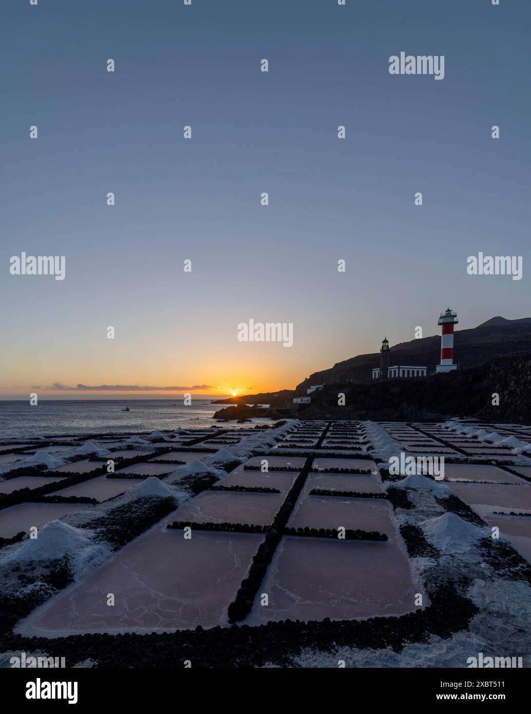 Salinas de Fuencaliente oder Salinas Teneguía, Salzdampfteiche, La Palma, Kanarische Inseln, Spanien Stockfoto