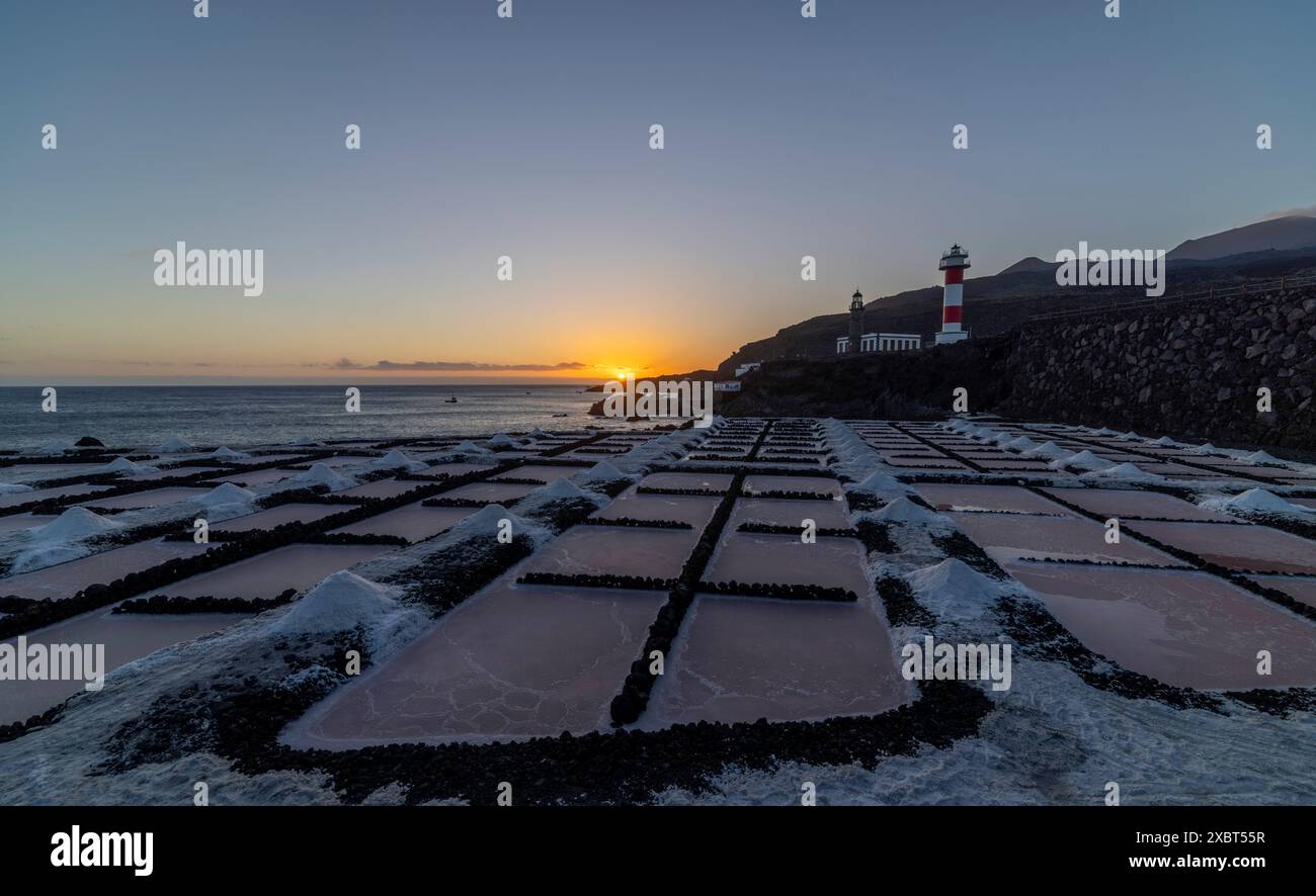Salinas de Fuencaliente oder Salinas Teneguía, Salzdampfteiche, La Palma, Kanarische Inseln, Spanien Stockfoto