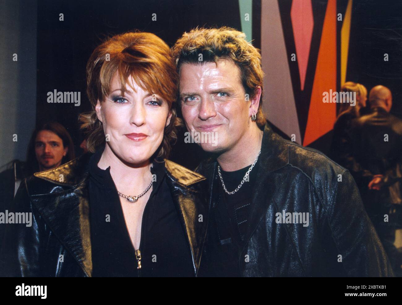 KATRINA LESKANICH und die schwedische Bo Lindmark bilden Katrina und die neue Welle und nehmen an der schwedischen Auswahl für den Eurovision Song Contest 2005 Teil Stockfoto