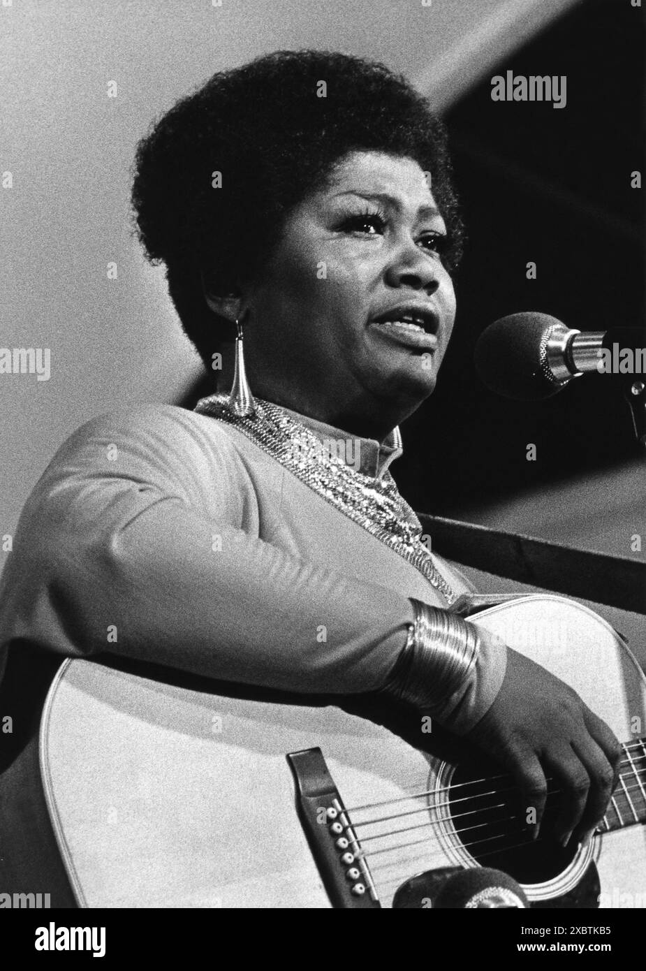 ODETTA HOLMES Artist USA 1973 in stockholm für Konzerte im Freien. Oft als ¬die Stimme der Bürgerrechtsbewegung bezeichnet Stockfoto