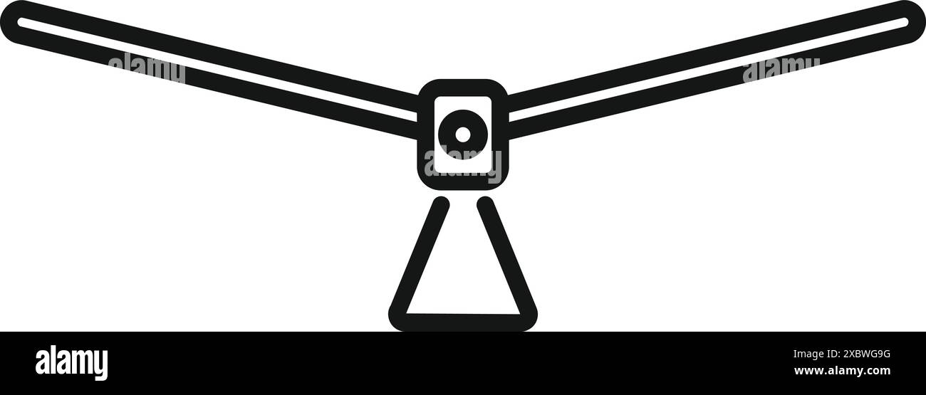 Einfaches Symbol einer modernen Schreibtischleuchte, das Beleuchtung und Produktivität in einer Arbeitsumgebung symbolisiert Stock Vektor