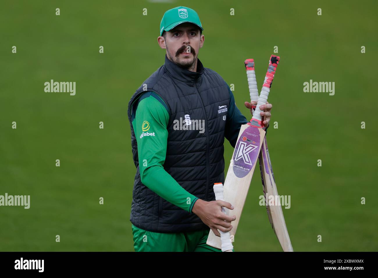 Während des Vitality T20 Blast Matches zwischen Durham und Leicestershire Foxes im Seat Unique Riverside, Chester le Street am Mittwoch, den 12. Juni 2024. (Foto: Mark Fletcher | MI News) Credit: MI News & Sport /Alamy Live News Stockfoto