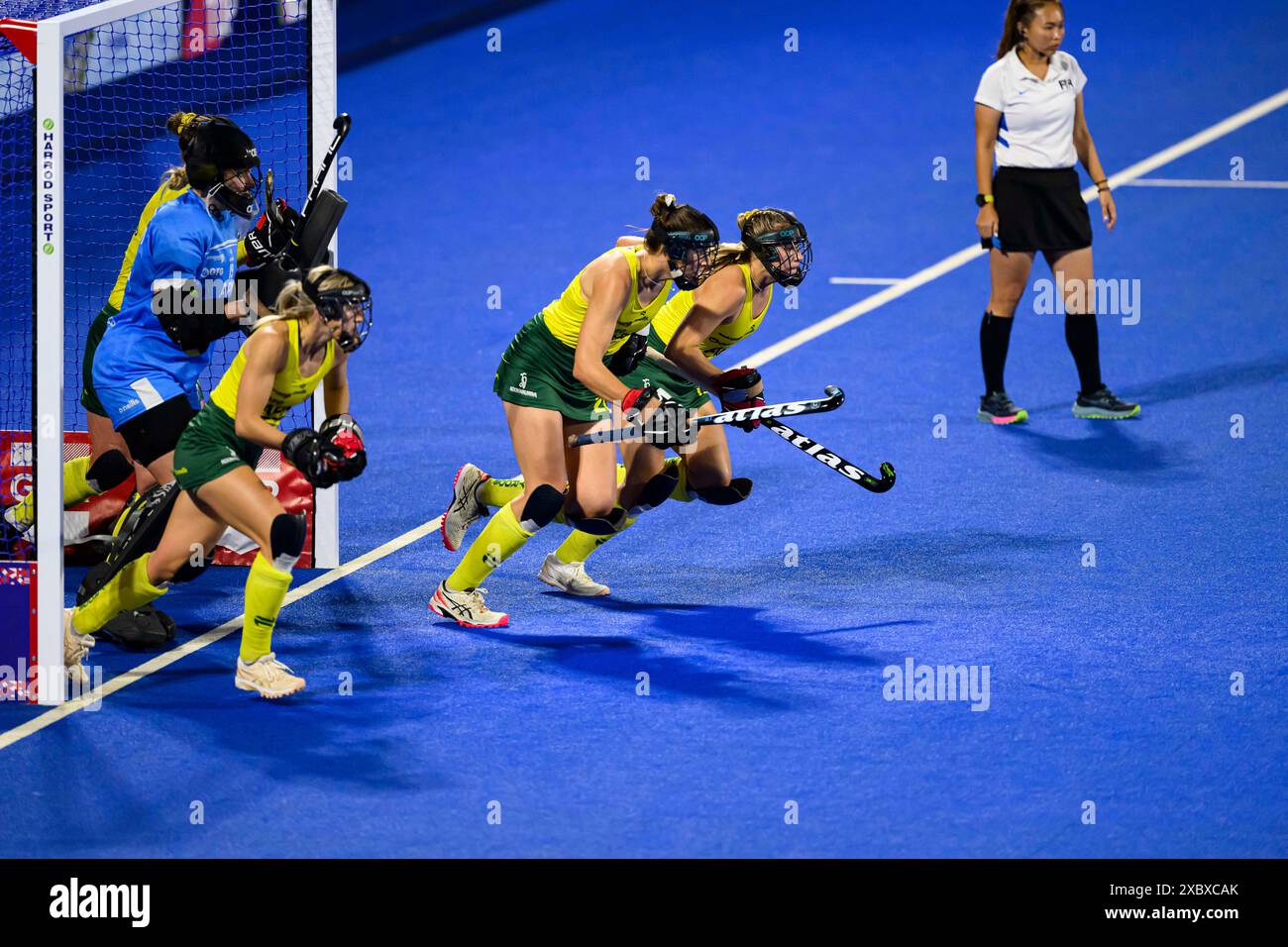 LONDON, VEREINIGTES KÖNIGREICH. Juni 24. Während der FIH Hockey Pro League - Großbritannien gegen Australien (Frauen) im Lea Valley Hockey and Tennis Centre am Mittwoch, den 12. Juni 2024 in LONDON ENGLAND. Quelle: Taka G Wu/Alamy Live News Stockfoto