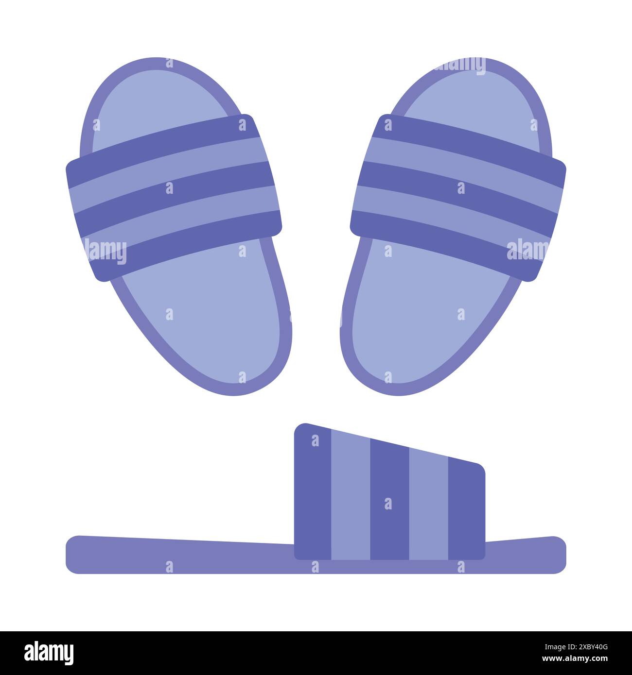 Zuhause komfortable Hausschuhe Vektor. Illustrationsvektor des Flipflop-Symbols. Bequemer Vektor wird gekippt Stock Vektor