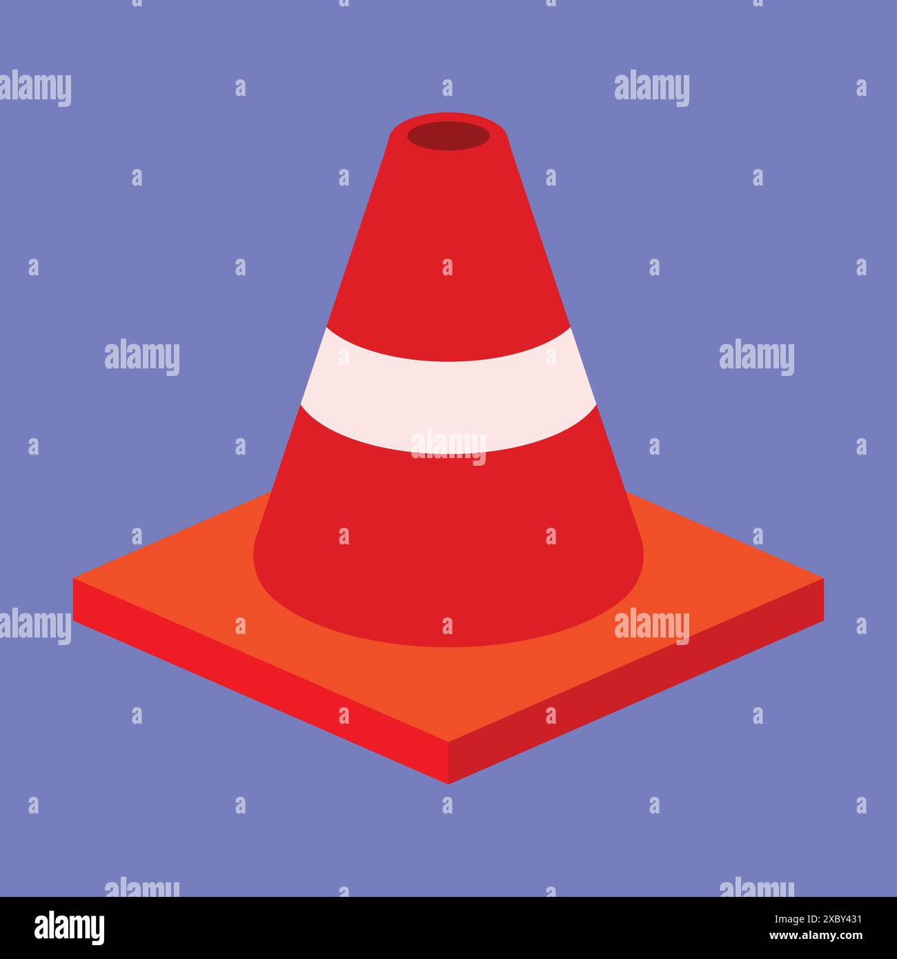 Vektor des Symbols für Straßensperre. Vektorsymbol für den Traffic Cone. Abbildung: Kegelsymbol für Straßensperre Stock Vektor