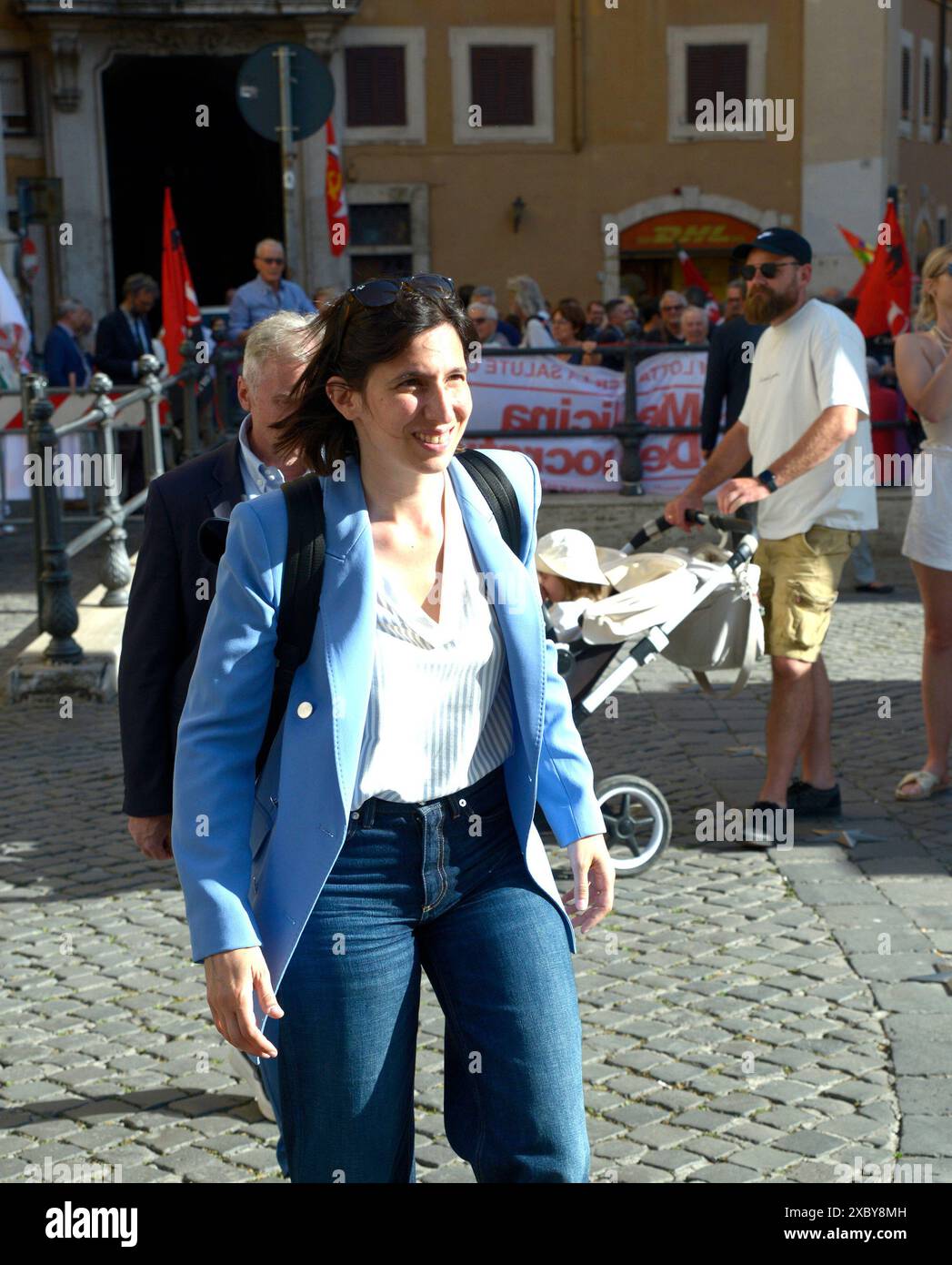 ROMA, PIAZZA DI MONTECITORIO Stockfoto