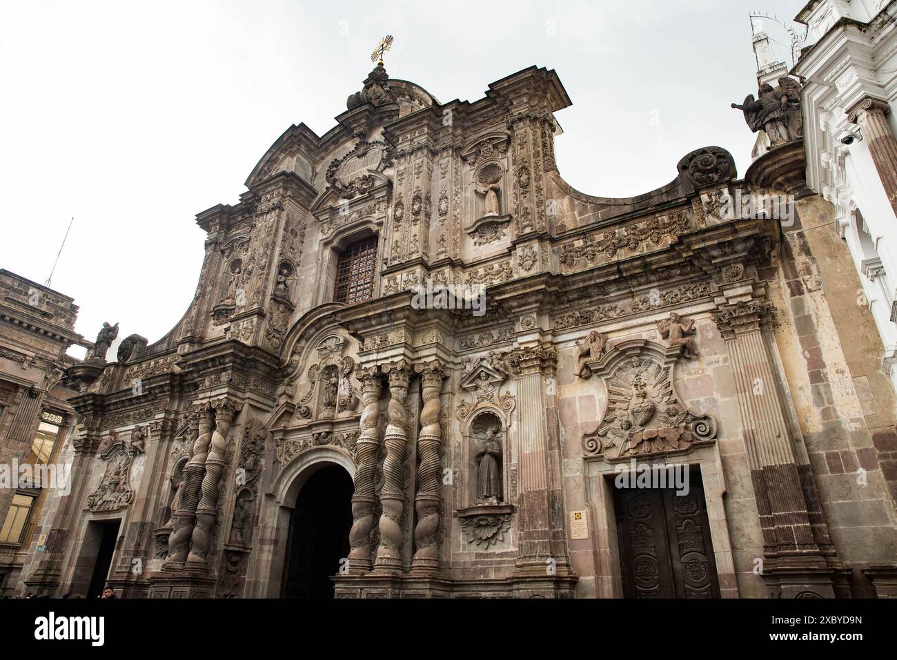 Die Kirche und das Kloster San Ignacio de Loyola de la Campañia de Jesus de Quito eine Kirche in der spanischen Kolonialstadt Quito, Ecuador Stockfoto