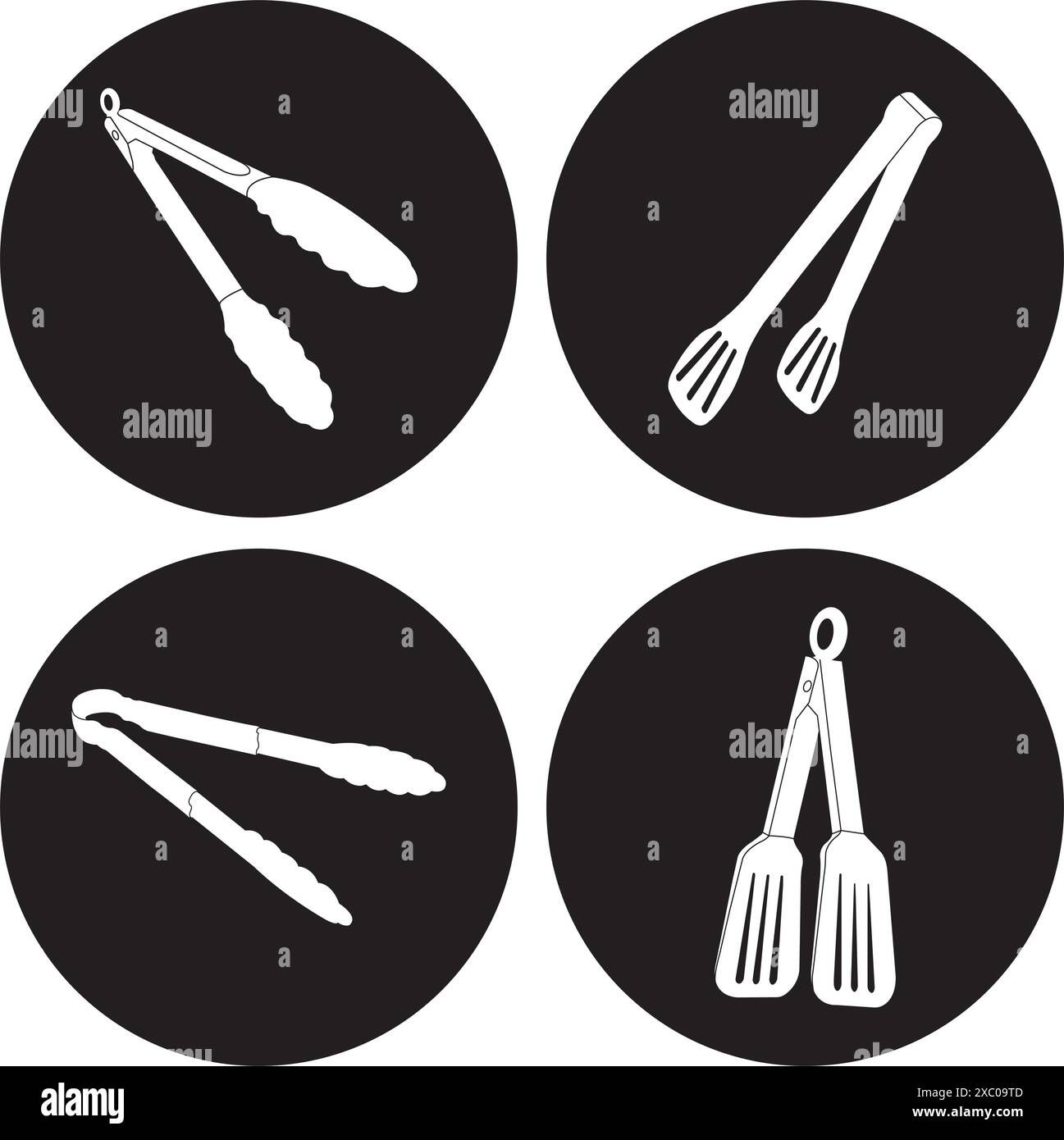 Lebensmittelzange Icon Vektor Illustration Design Vorlage Stock Vektor