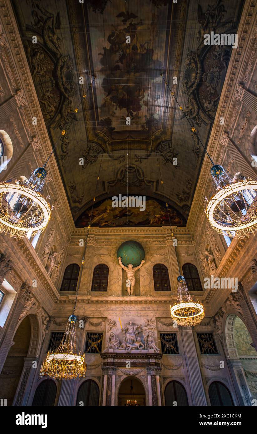 Die Majestic Citizen's Hall im Königlichen Palast von Amsterdam - Niederlande Stockfoto