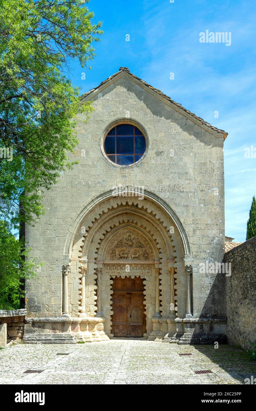 Kirche Notre Dame de Ganagobie, Alpes-de-Haute-Provence, Provence-Alpes-Côte d'Azur, Frankreich Stockfoto