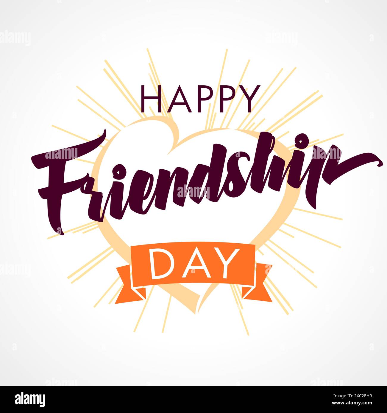 Grußkarte zum Tag der Happy Friendship. Grußworte in sozialen Medien. Network Timeline Post Concept. Bloggeschichten. Vektorabbildung Stock Vektor