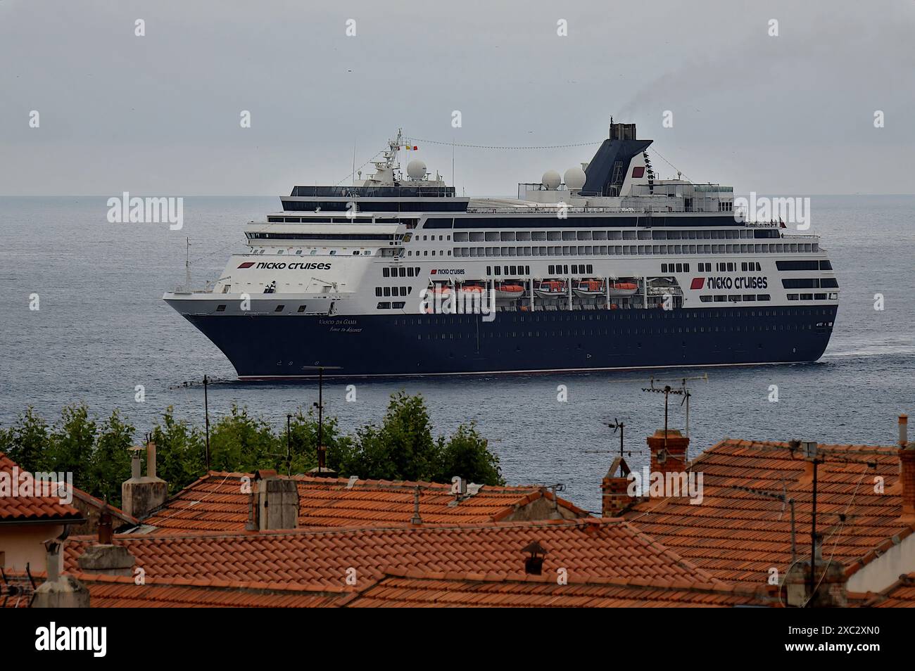 Marseille, Frankreich. Juni 2024. Das Passagierschiff Vasco da Gama erreicht den französischen Mittelmeerhafen Marseille. (Foto: Gerard Bottino/SOPA Images/SIPA USA) Credit: SIPA USA/Alamy Live News Stockfoto