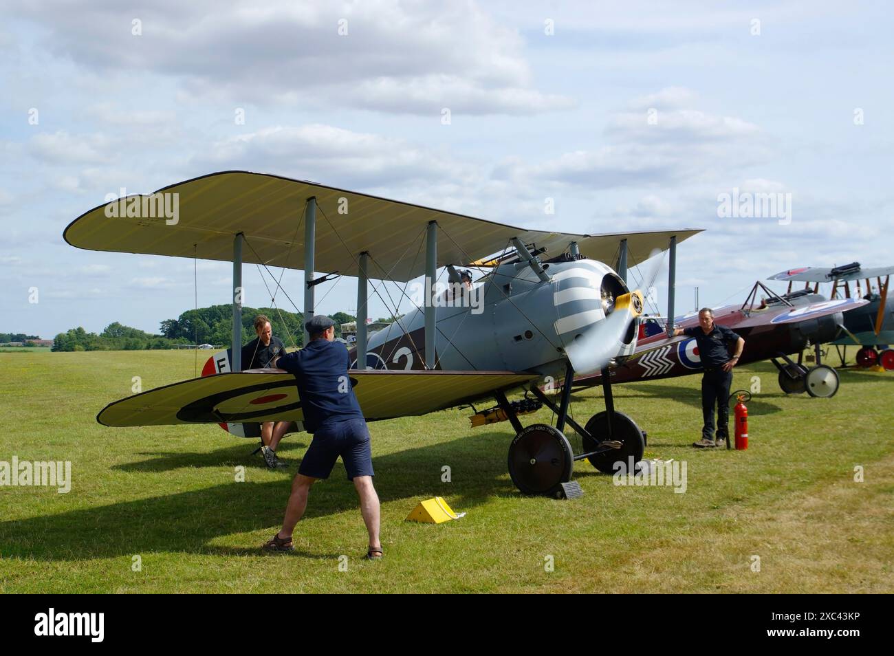 TVAL, Sopwith, Snipe, Replica, Shuttleworth Air Display, Alter Direktor, England, Stockfoto