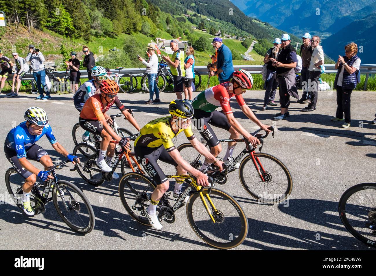 Schweiz, Kanton Tessin, Tour de Suisse 2024, Carì Stockfoto