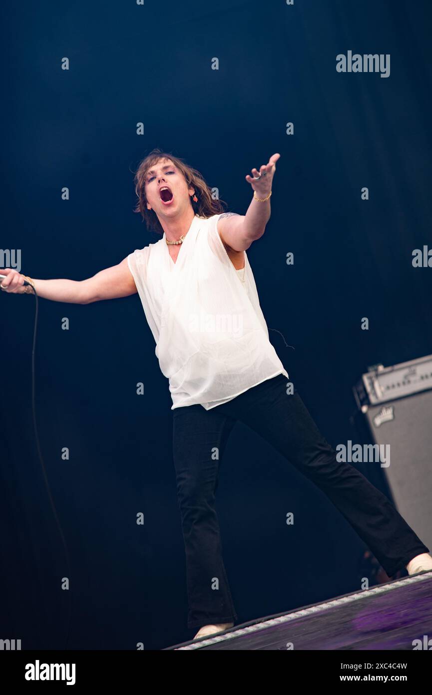 Donington, Großbritannien. Juni 2024. Die Struts übernehmen die Hauptbühne beim Download Festival. Cristina Massei/Alamy Live News Stockfoto