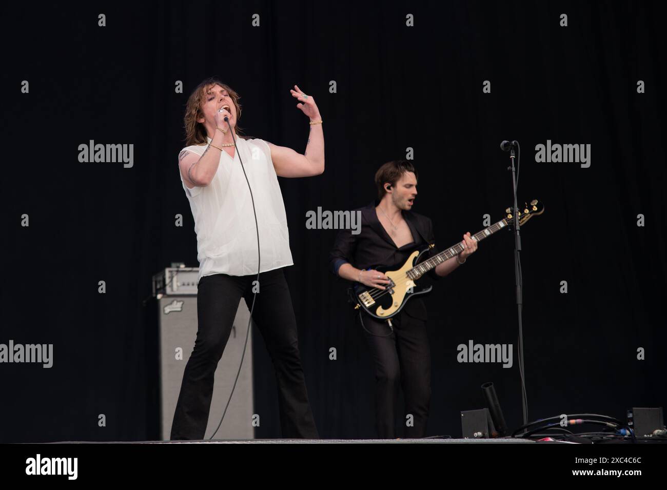 Donington, Großbritannien. Juni 2024. Die Struts übernehmen die Hauptbühne beim Download Festival. Cristina Massei/Alamy Live News Stockfoto