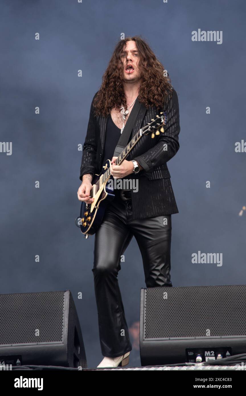 Donington, Großbritannien. Juni 2024. Die Struts übernehmen die Hauptbühne beim Download Festival. Cristina Massei/Alamy Live News Stockfoto