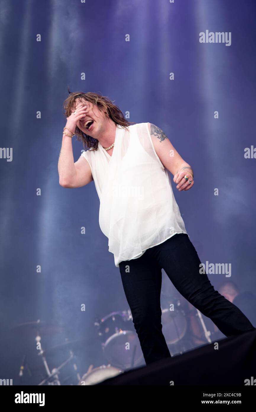 Donington, Großbritannien. Juni 2024. Die Struts übernehmen die Hauptbühne beim Download Festival. Cristina Massei/Alamy Live News Stockfoto