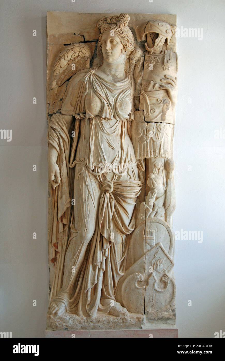 Marmorstatue aus dem römischen Karthago im Karthago-Museum, Karthago, Gouvernement Tunis, Tunesien Stockfoto