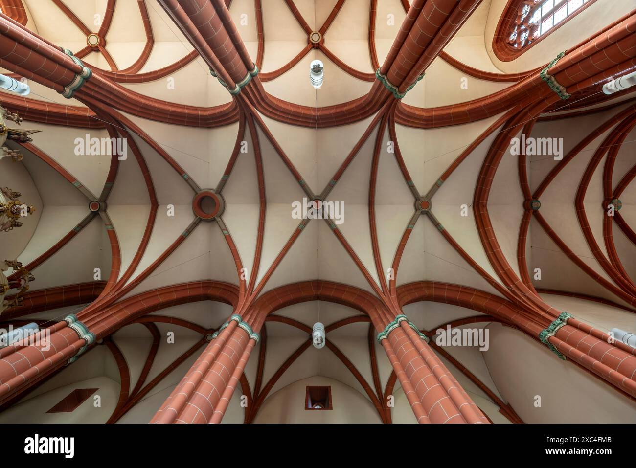 Homberg (Efze), Pfarrkirche St. Marien, Gewölbe im Langhaus Stockfoto