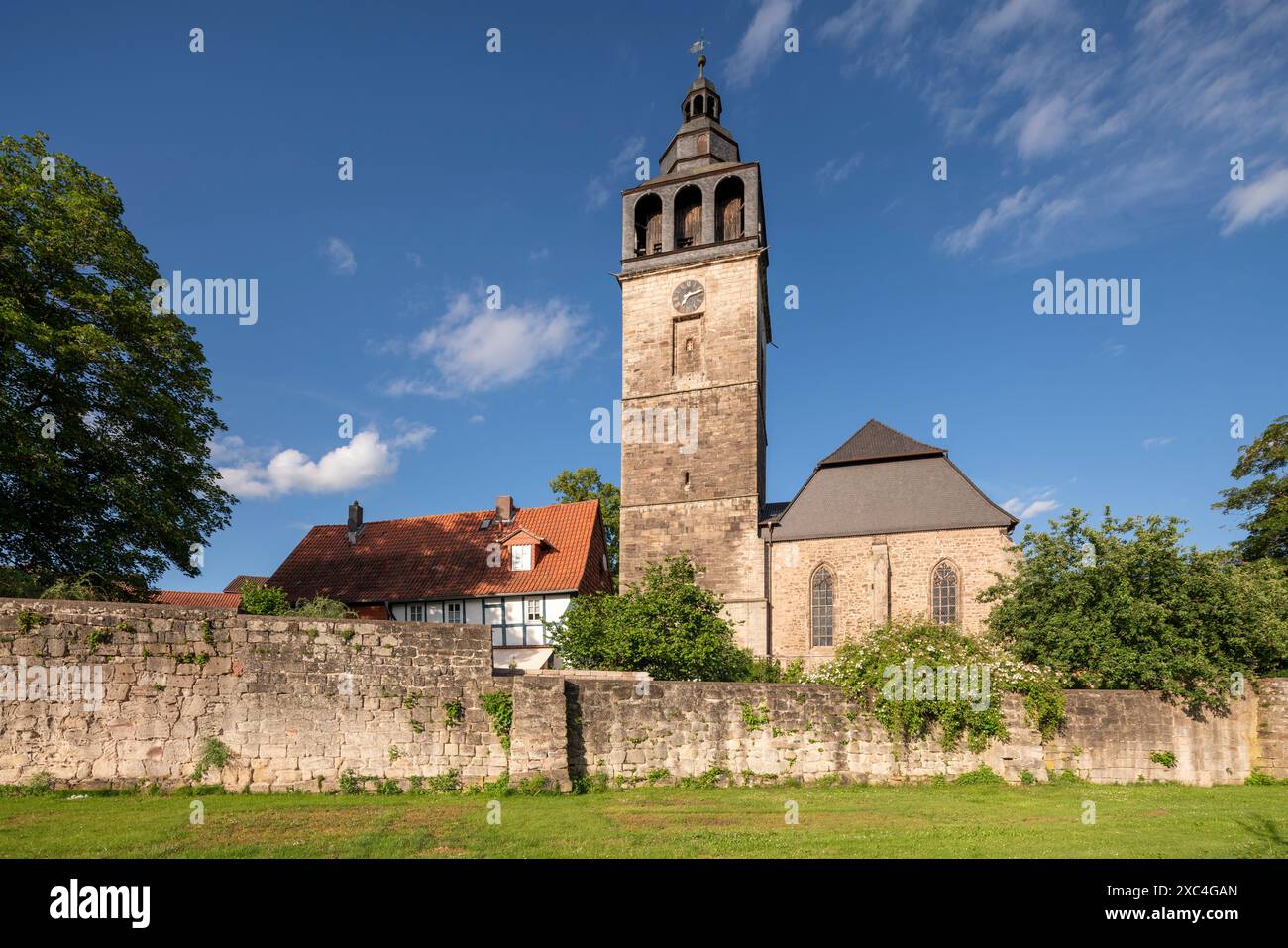 Bad Sooden-Allendorf, Ortsteil Allendorf, evangelische Heiligkreuzkirche, Blick von Westen Stockfoto